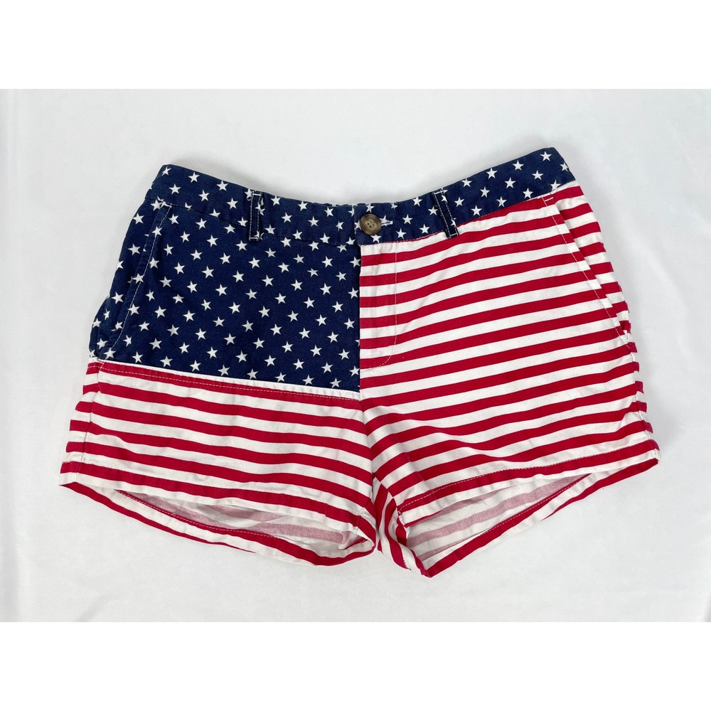 Chubbies Miss Mericas Shorts Women Large American Flag Red White Blue Patriotic